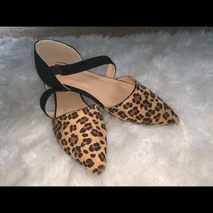 Leopard print flats